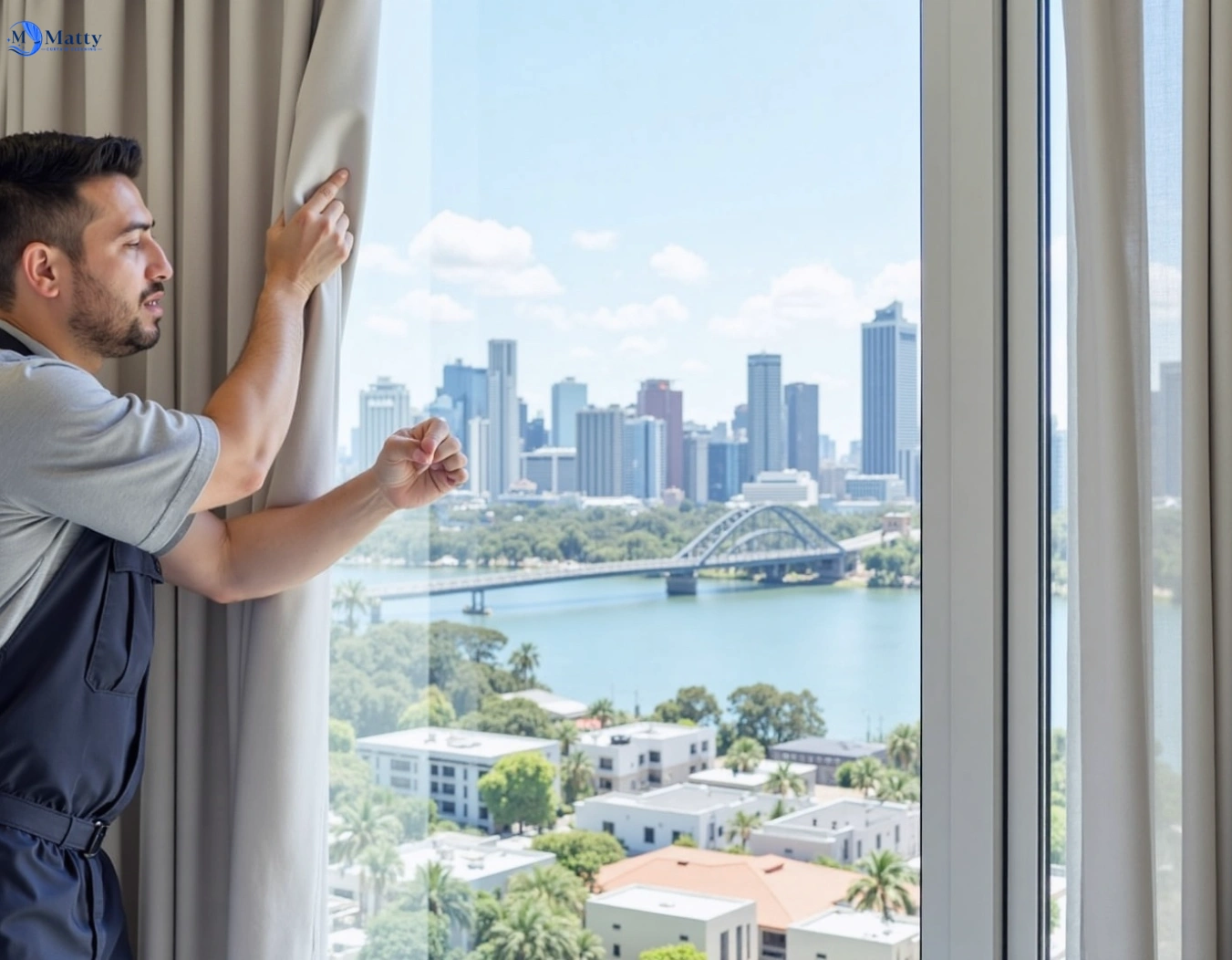 Professional curtain steam cleaning service gong-gong-vic QLD by Matty Curtain Cleaning